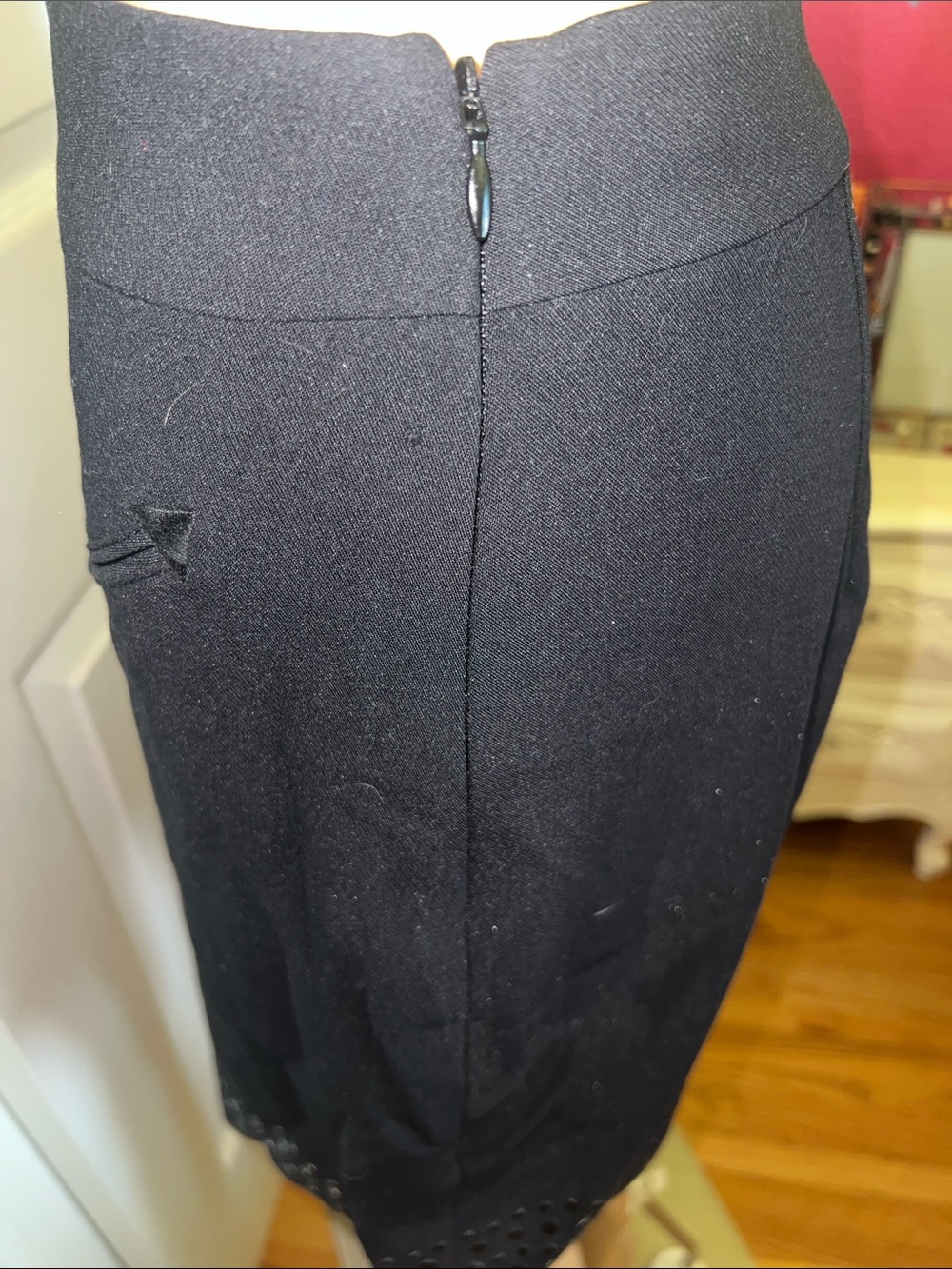Ariat Black Mini Skirt with Studded Center Panel and Western faux Pockets Sz2 - Picture 7 of 10